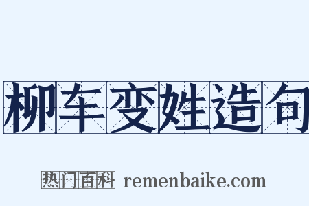 柳车变姓造句是什么意思的图片